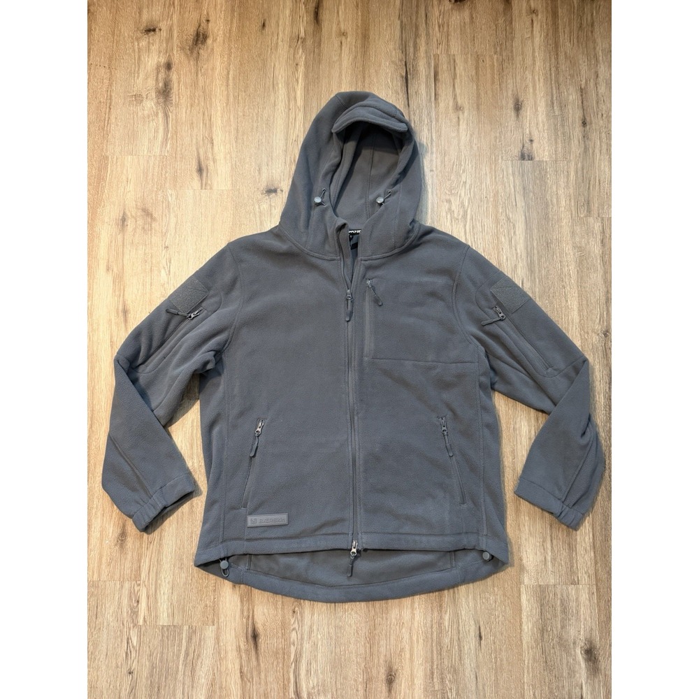 Baerskin Tactical 4 Hoodie Fleece Jacket Full Zip Grey Excellent Men XL Outdoor